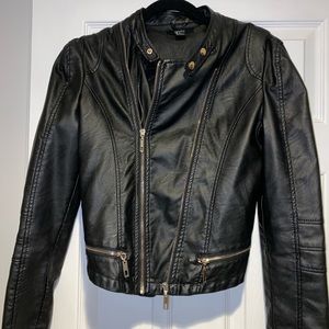 Cropped Leather Jacket